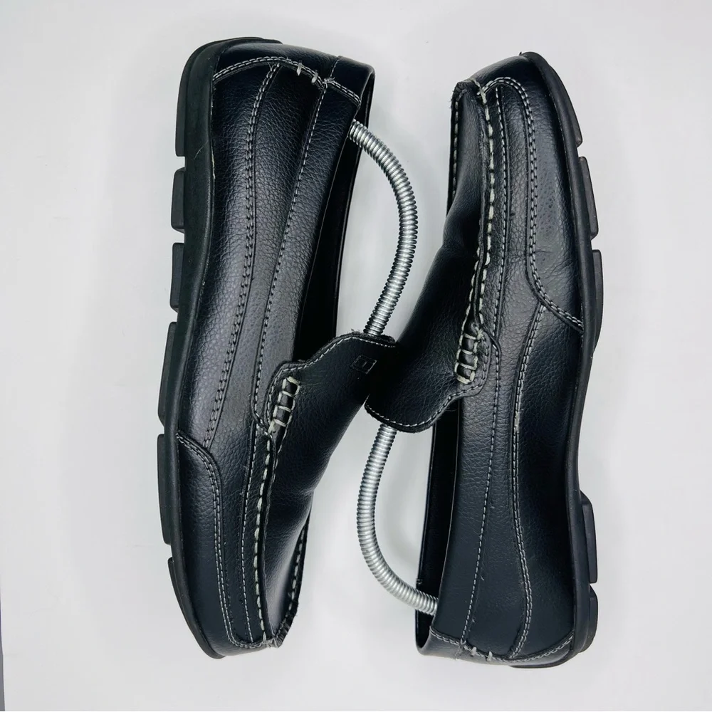 Tommy Hilfiger Men’s Dathan Black Vegan Leather Driving Slip On Loafers …